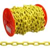 Campbell 3/16in Grade 30 Proof Coil Chain Yellow Polycoat 100' Per Reel - Bulk Pallet Supply USA