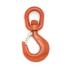 Campbell #7 Alloy Latched Swivel Hoist Hook 5 Ton PL Forged Alloy Painted Orange - Bulk Pallet Supply USA
