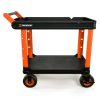 Crescent RAILWORKS 2 Shelf Industrial Utility Cart with 8 Inch Casters - Bulk Pallet Supply USA