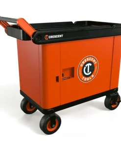 Crescent RAILWORKS Utility Cart with 8 Inch Casters and Lockable Security Panel - Bulk Pallet Supply USA